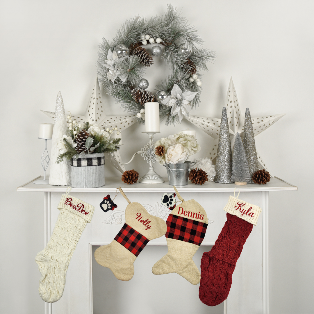 Embroidered Christmas Stockings