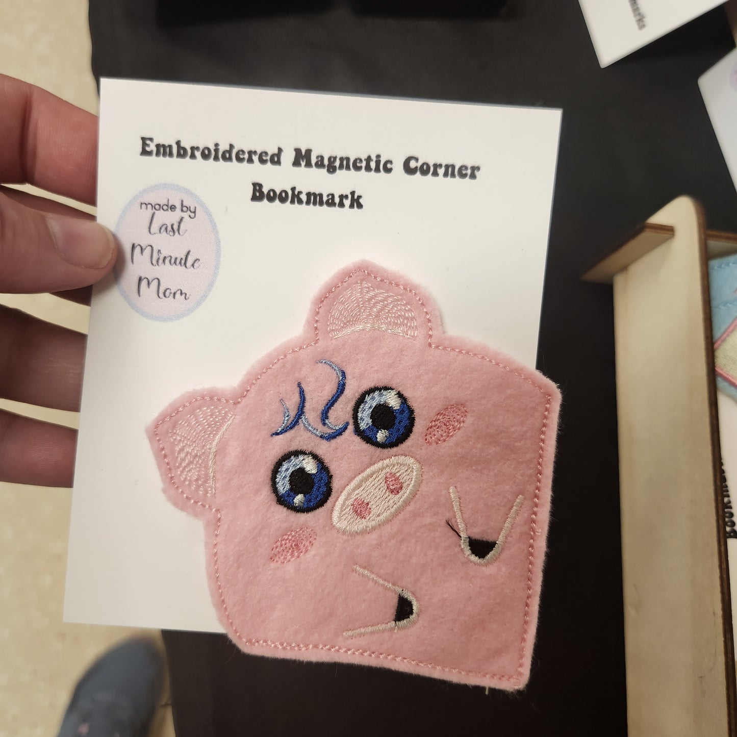 Embroidered Bookmark - Pig