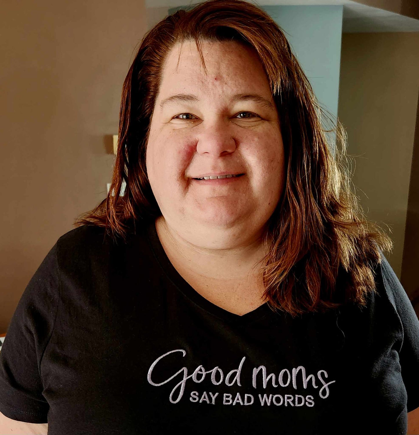 Good Moms Say Bad Words Embroidered T-shirt