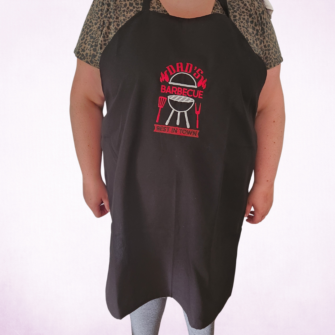 Dad's Barbeque Embroidered Apron