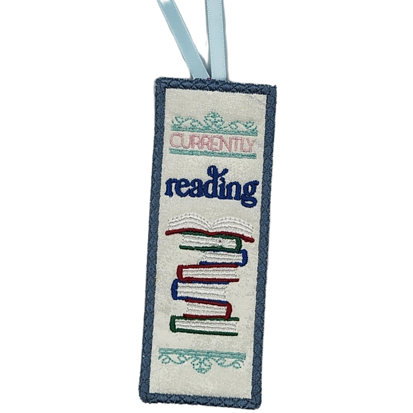 Embroidered Bookmark - Currently Reading