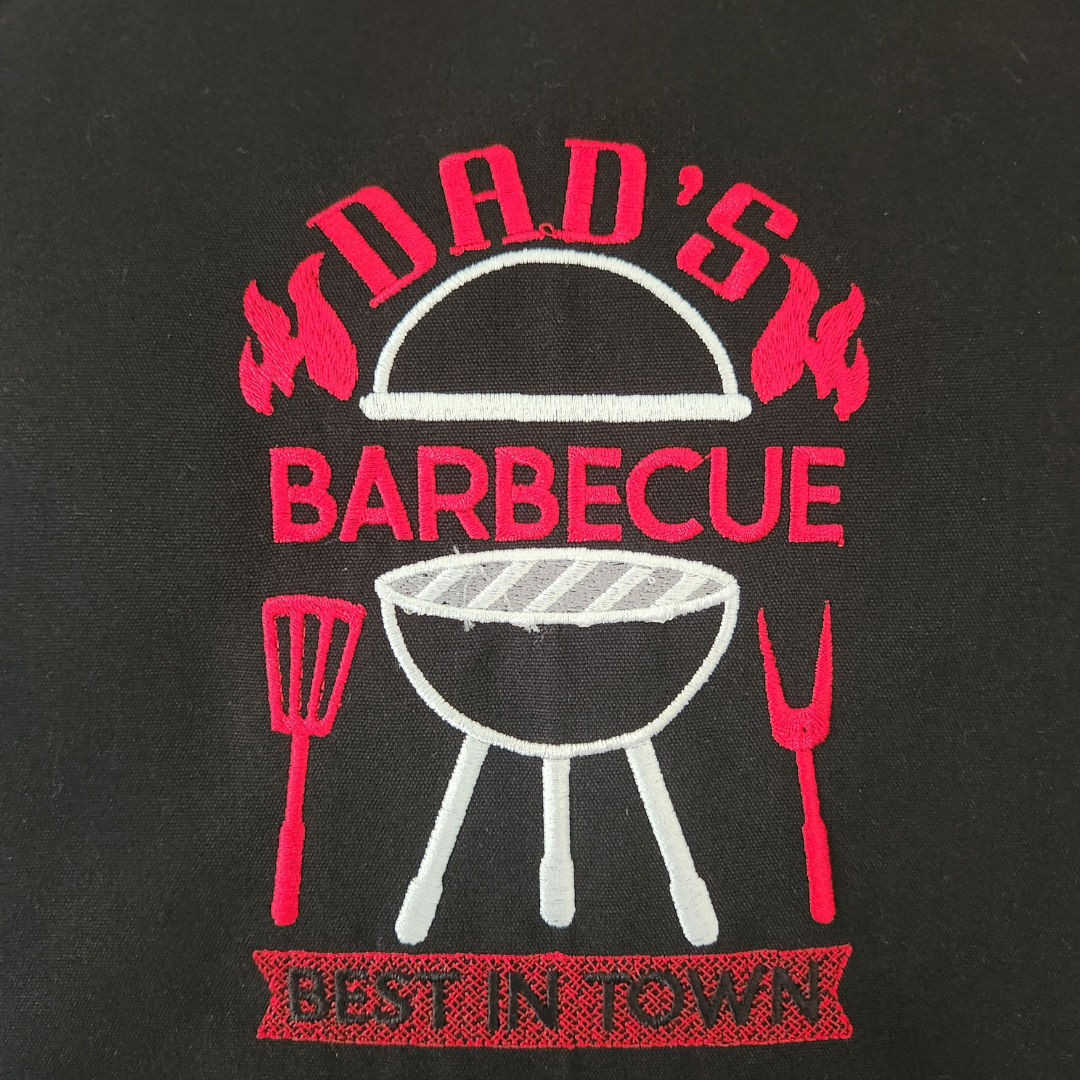 Dad's Barbeque Embroidered Apron