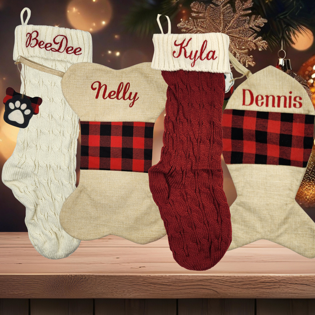 Embroidered Christmas Stockings