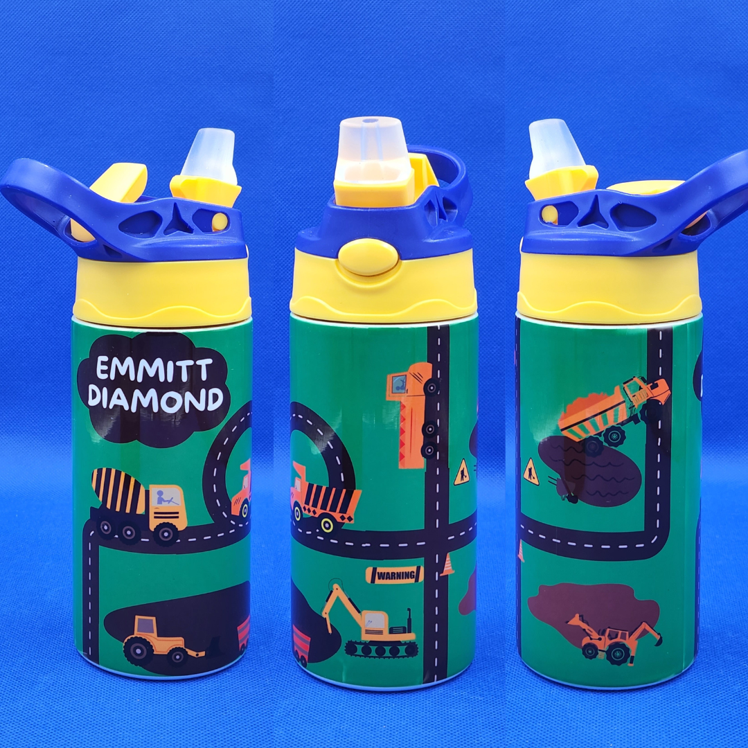 Construction 12 oz Kids Water bottle