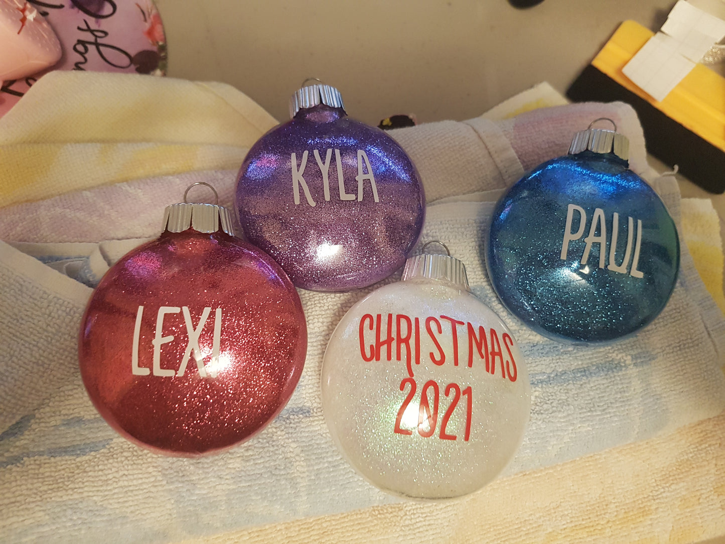 Custom Glitter Ornament