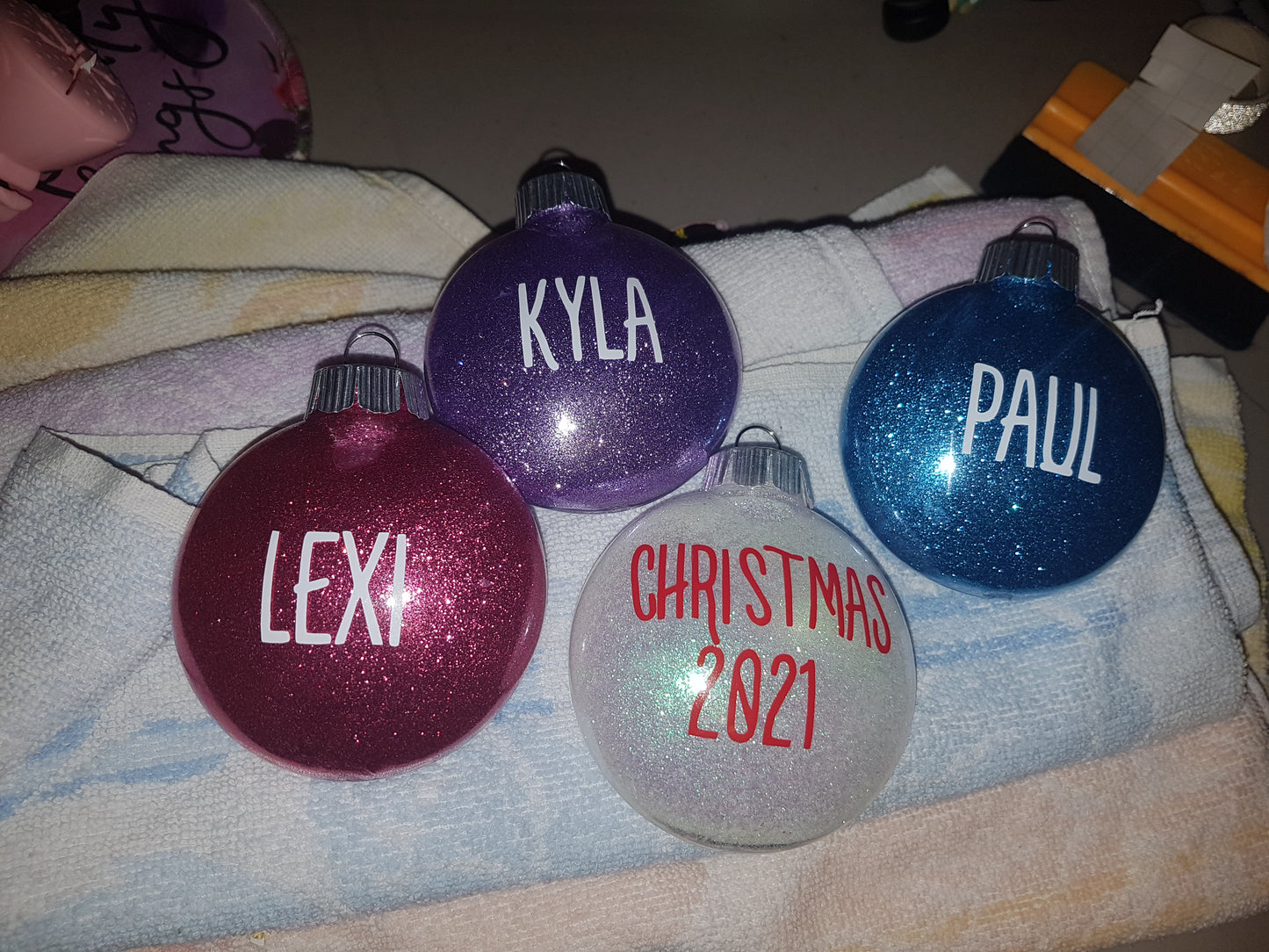 Custom Glitter Ornament