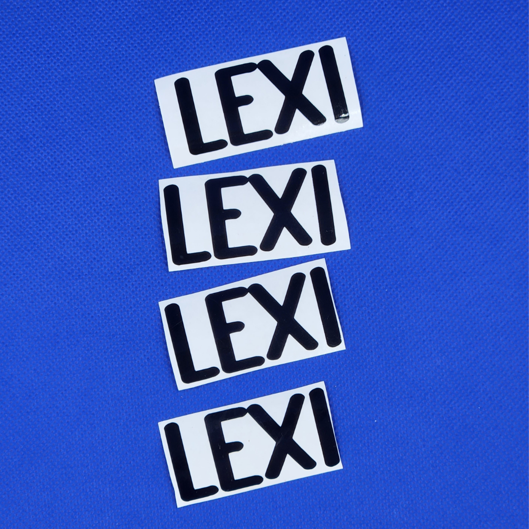 5 Vinyl Name Labels for $2