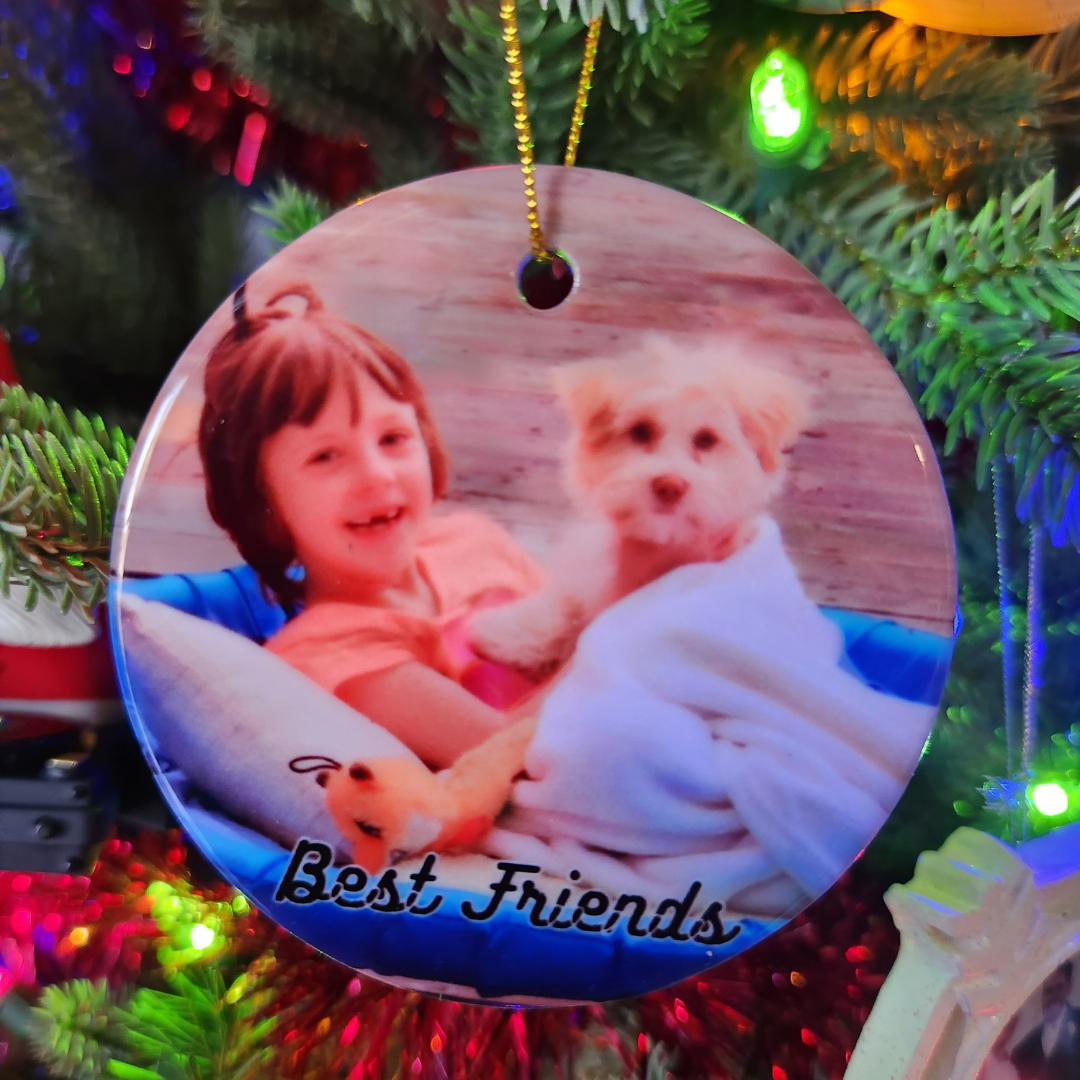 Custom Double-Sided Ceramic Ornament