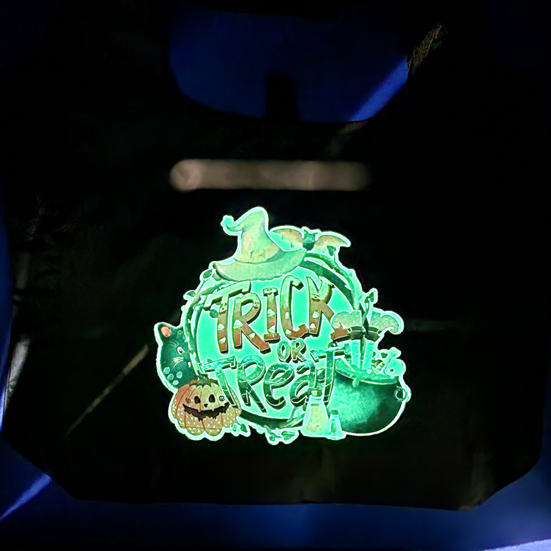 Glow-in-the-Dark Trick or Treat Bags - Wreath