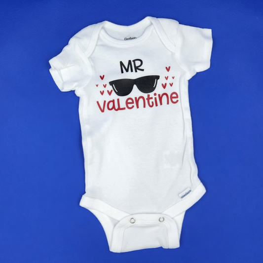 Mr Valentine Baby Bodysuit