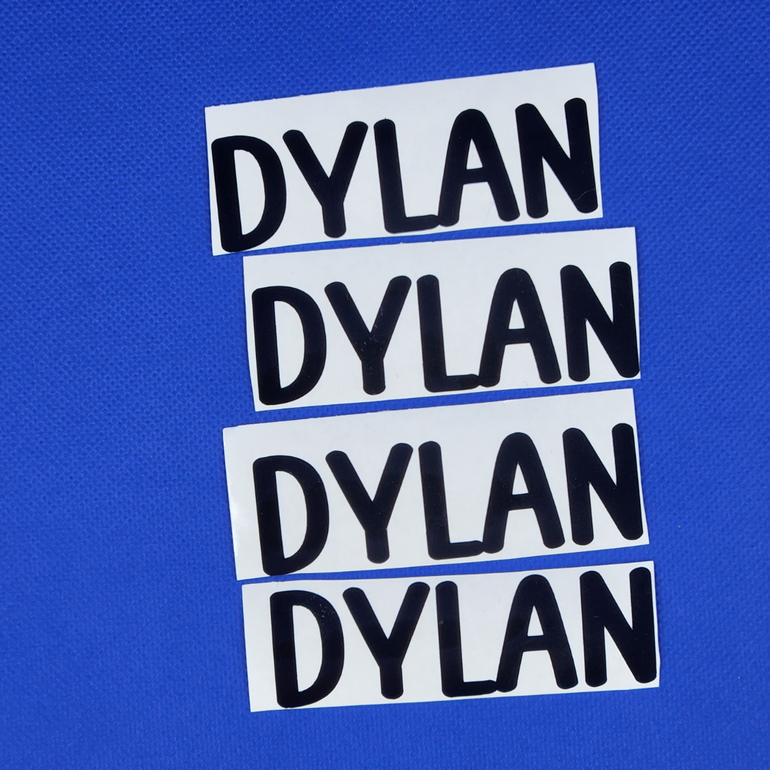 5 Vinyl Name Labels for $2