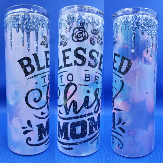 20 oz Tumbler - Blessed to be his Mom