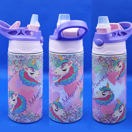 Unicorn 12 oz Kids Water bottle
