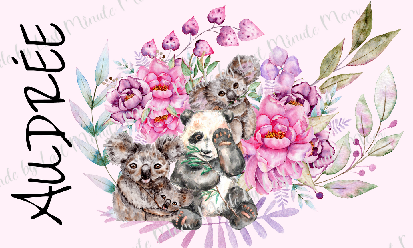 Panda and Koalas 12 oz Kids Water bottle