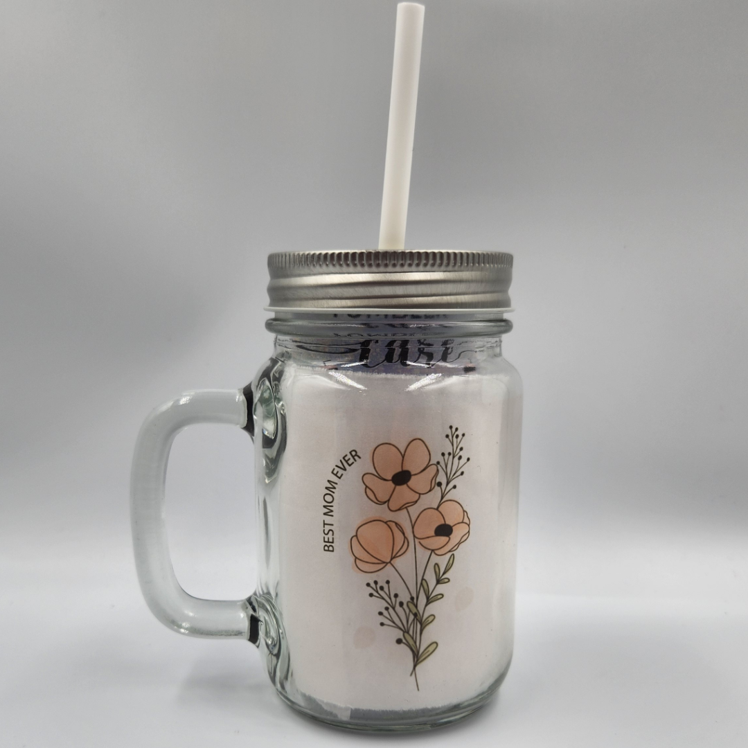 Best Mom Ever 12oz Mason Jar Glass