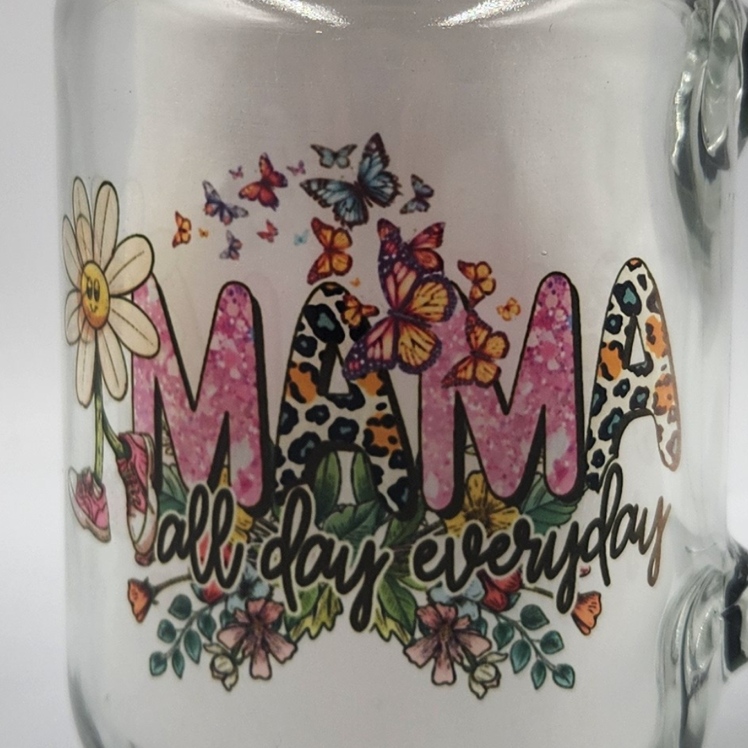 Mama 12oz Mason Jar Glass