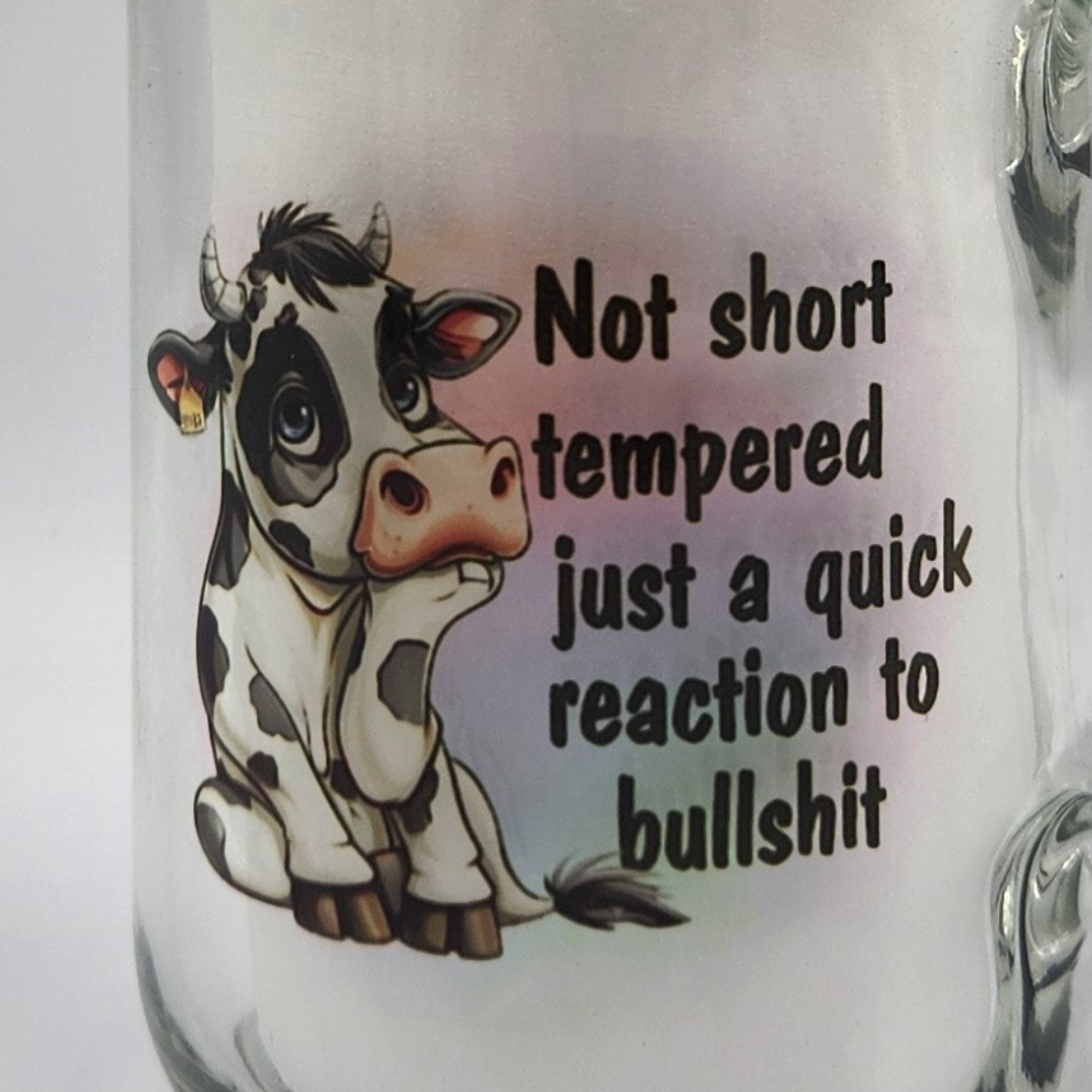 Not Short Tempered 12oz Mason Jar Glass