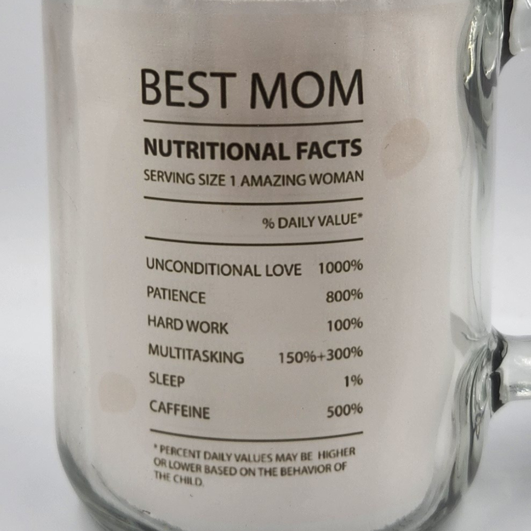 Best Mom Ever 12oz Mason Jar Glass