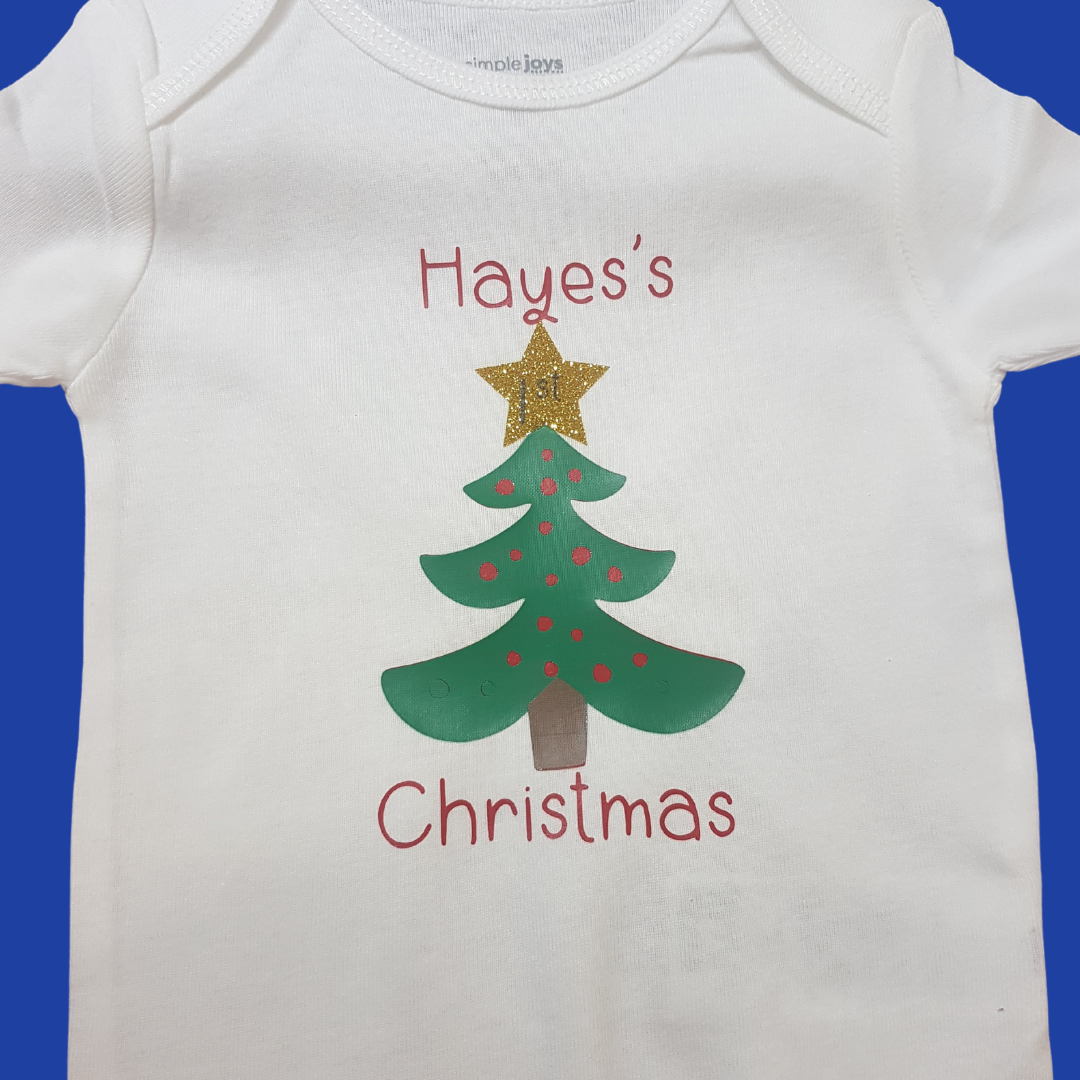 1st Christmas Baby Bodysuit