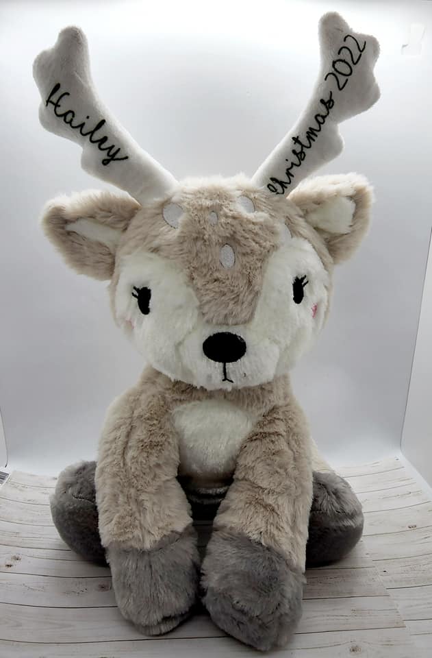 Personalized Girl Reindeer Plushie