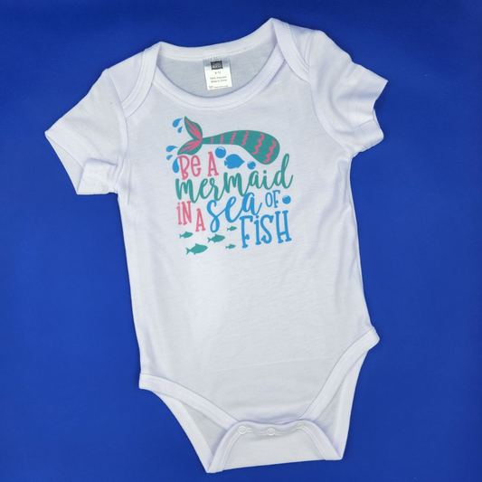 Be a Mermaid in a Sea of Fish Baby Bodysuit