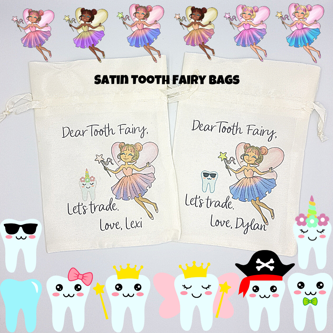 5x7 Satin Tooth Fairy Bags