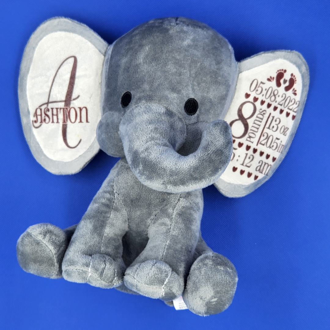 Personalized Stuffed Elephants